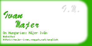 ivan majer business card